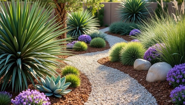 découvrez comment créer un jardin sec sans arrosage grâce à une sélection de plantes adaptées et des techniques de paillage efficaces pour économiser l'eau et embellir votre extérieur.