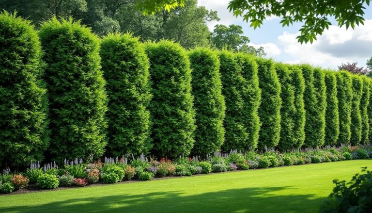 la haie de hêtres est une barrière naturelle efficace qui protège votre jardin des vents dominants, offrant ainsi un espace extérieur plus paisible et abrité.