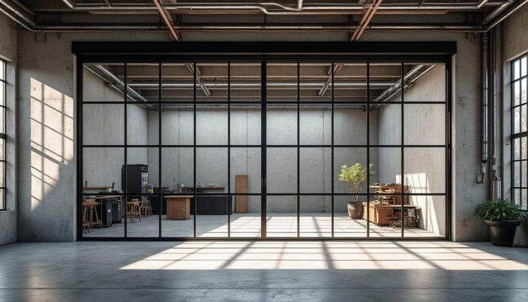 découvrez comment une verrière d'atelier sépare l'entrée tout en laissant passer la lumière naturelle pour un espace lumineux et accueillant.