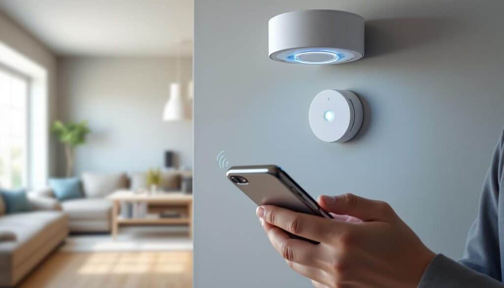 découvrez le détecteur de fumée intelligent qui envoie des alertes directement sur votre smartphone en cas d'incendie, pour une sécurité optimale à tout moment.