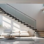 découvrez comment un escalier suspendu peut optimiser l'espace au sol dans votre hall d'entrée, alliant design moderne et fonctionnalité pour un intérieur aérien et élégant.