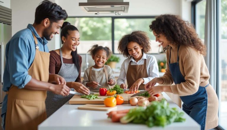découvrez comment la cuisine en îlot central simplifie la préparation des repas en famille, offrant un espace convivial et fonctionnel pour cuisiner ensemble.