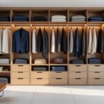 optimisez le rangement de vos vêtements et accessoires avec un dressing sur mesure, conçu pour allier fonctionnalité et esthétique.