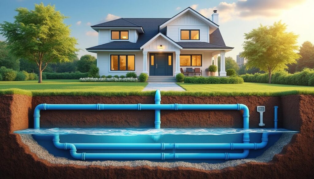 le raccordement au tout-à-l'égout permet de traiter efficacement les eaux usées de votre maison, assurant une gestion sanitaire optimale et respectueuse de l'environnement.