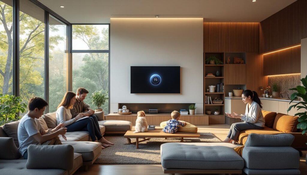 découvrez comment le thermostat connecté adapte automatiquement la température en apprenant les habitudes de vie des occupants pour un confort optimal et des économies d'énergie.