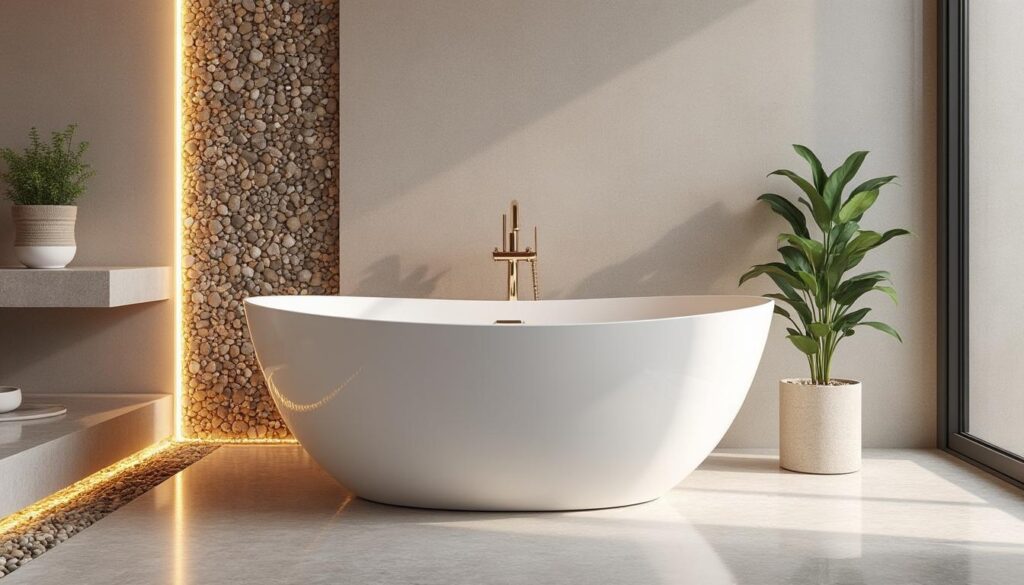 découvrez comment utiliser des galets pour décorer votre salle de bains et créer une ambiance naturelle et apaisante dans votre maison.