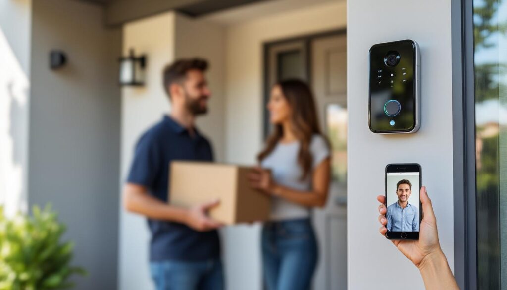 découvrez la domotique de portier vidéo qui enregistre automatiquement les messages des livreurs, pour ne rien manquer de vos colis même en votre absence.
