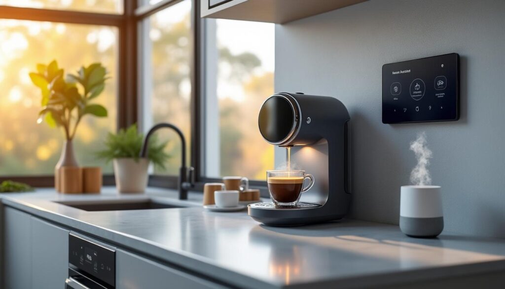 découvrez comment la domotique intelligente peut automatiser votre routine matinale en allumant la cafetière dès votre réveil pour un café prêt à savourer.