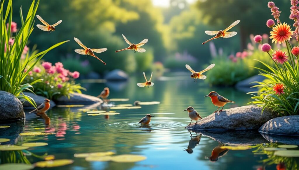 découvrez comment une mare de jardin peut attirer libellules et oiseaux, créant un écosystème naturel et vivant dans votre espace extérieur.