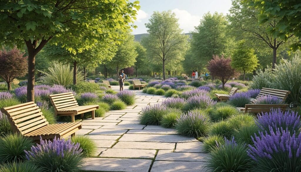 découvrez le jardin sensoriel qui éveille le toucher et l'odorat des visiteurs grâce à une diversité de plantes et textures uniques.