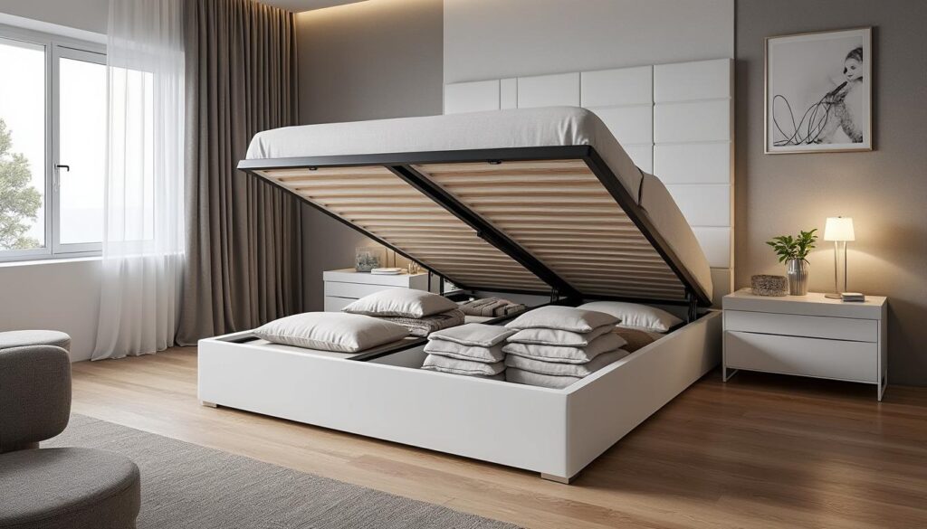découvrez le lit avec coffre, une solution pratique pour optimiser l'espace de votre chambre en offrant un grand volume de rangement caché et facile d'accès.