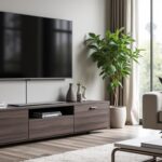 découvrez comment un meuble de télévision astucieux peut dissimuler les câbles encombrants pour un espace salon propre et organisé.