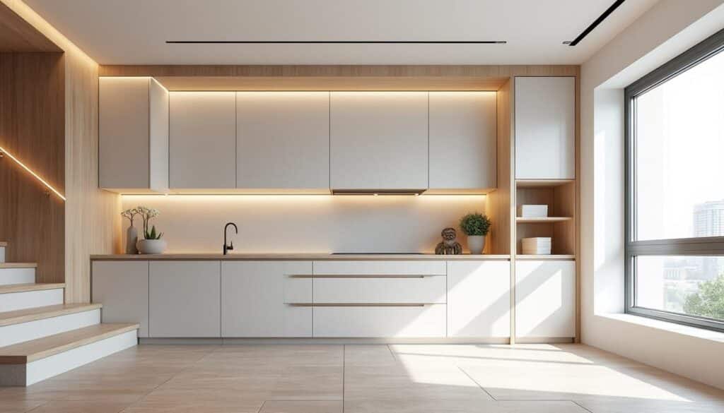 optimisez votre espace avec un rangement sous l'escalier, une solution astucieuse pour exploiter les volumes souvent inutilisés et gagner en fonctionnalité.