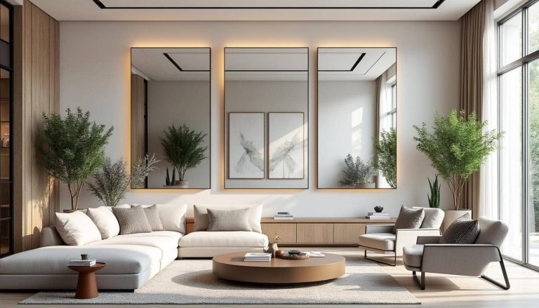 découvrez comment utiliser des miroirs en décoration intérieure pour créer l'illusion d'espaces plus grands et doubler les volumes de votre maison.