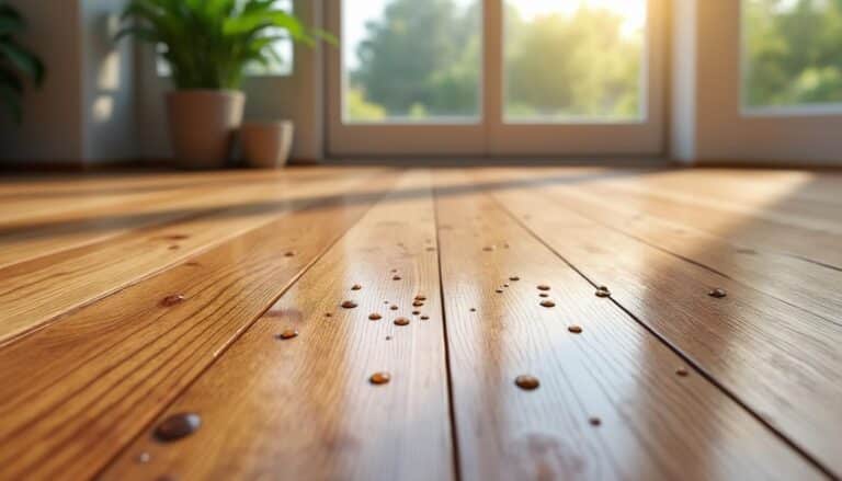 la vitrification de parquet protège efficacement votre sol en évitant les taches d'eau, assurant une surface durable, résistante et facile à entretenir.