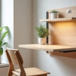 découvrez le bureau mural escamotable, idéal pour optimiser les espaces très restreints grâce à son design compact et fonctionnel.