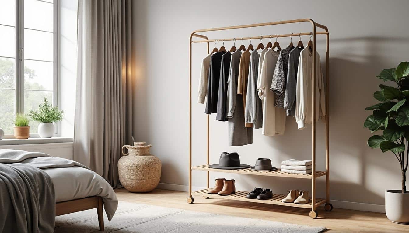 découvrez comment le portant à vêtements peut remplacer l'armoire dans votre chambre pour un espace plus moderne et pratique.