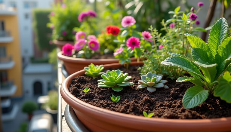découvrez comment le terreau universel nourrit efficacement les plantes en pot sur votre balcon pour une croissance saine et florissante tout au long de la saison.