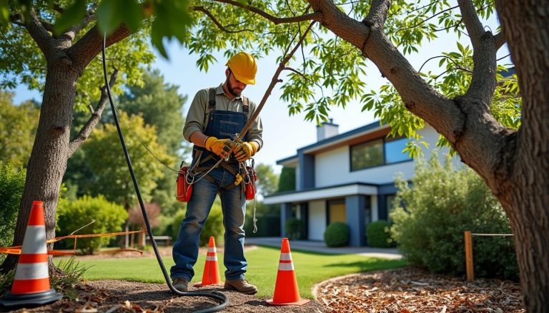 l'élagage des arbres assure la sécurité et la prévention des risques autour de votre propriété en éliminant les branches dangereuses et en améliorant la visibilité.