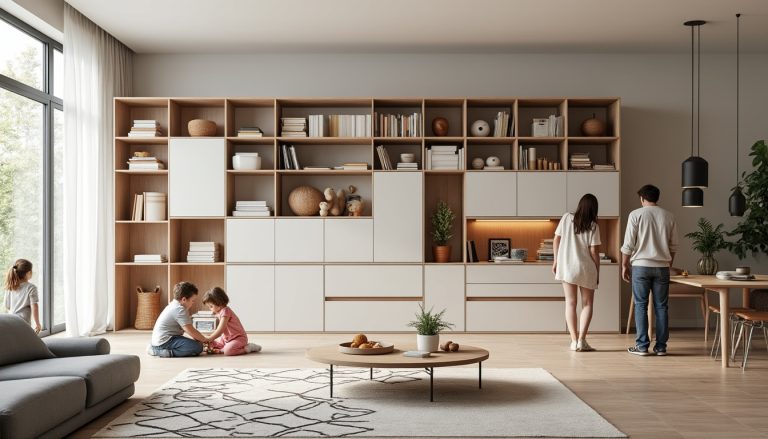 découvrez comment le rangement modulaire offre une solution flexible et évolutive pour s'adapter aux besoins changeants de votre famille.