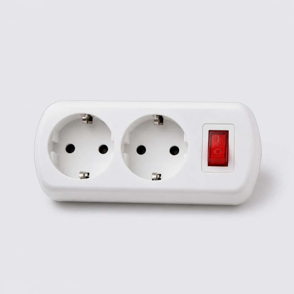 Multiprise 2 prises avec interrupteur — vue produit