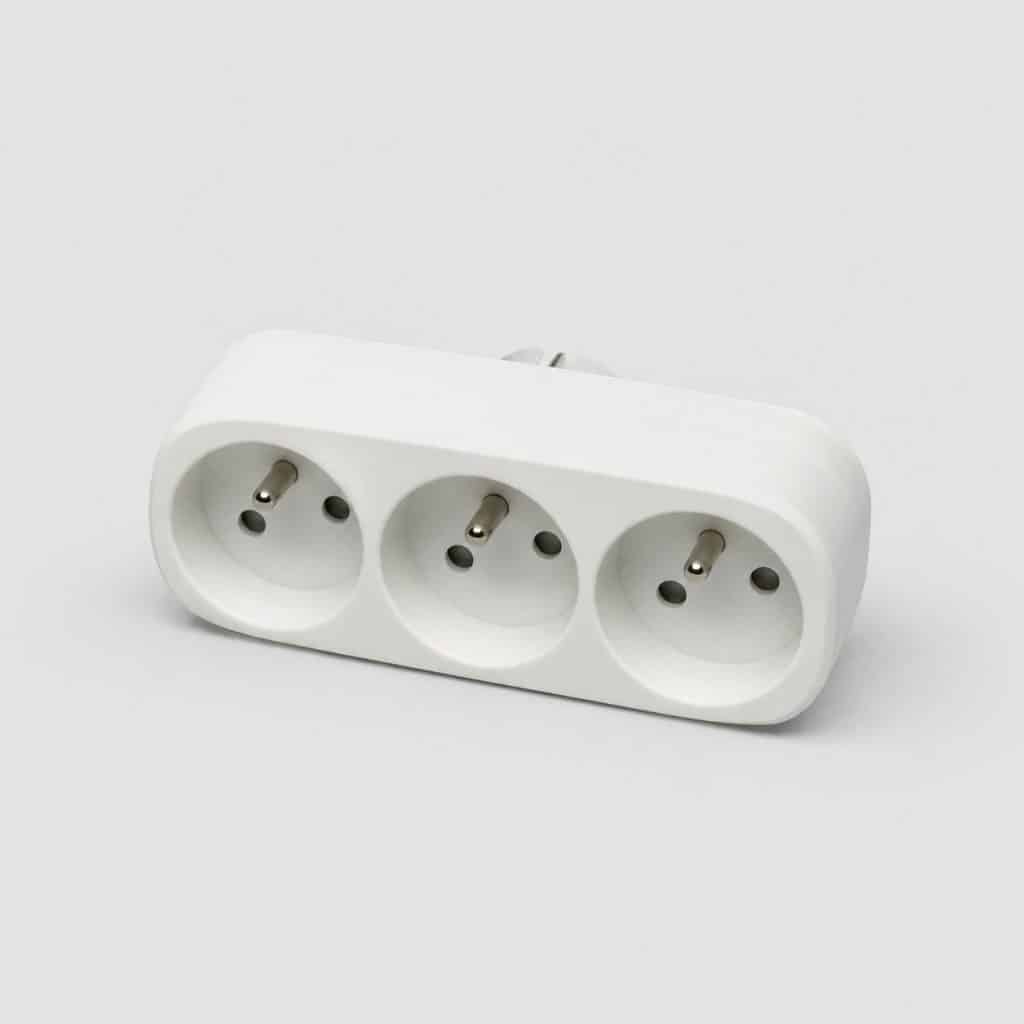 Multiprise 3 prises compacte — vue produit