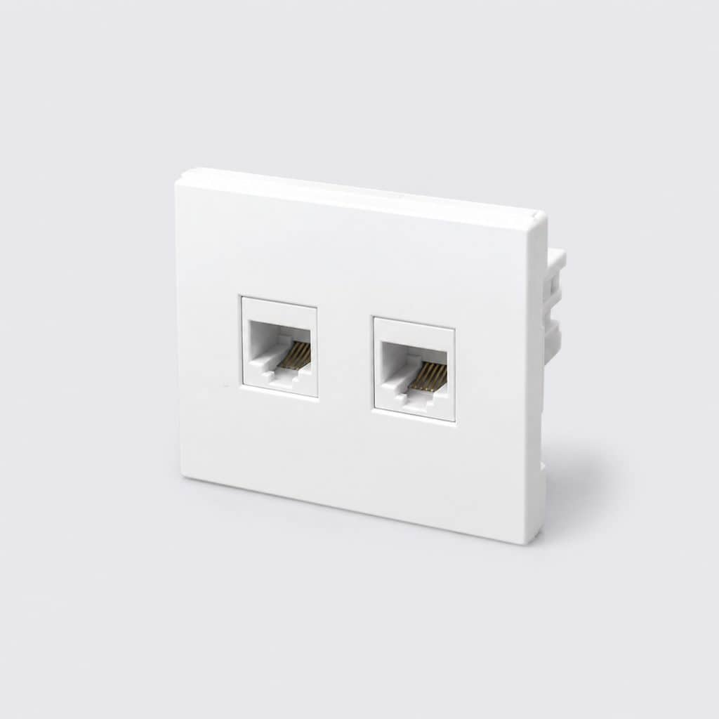 Prise RJ45 double poste — vue produit