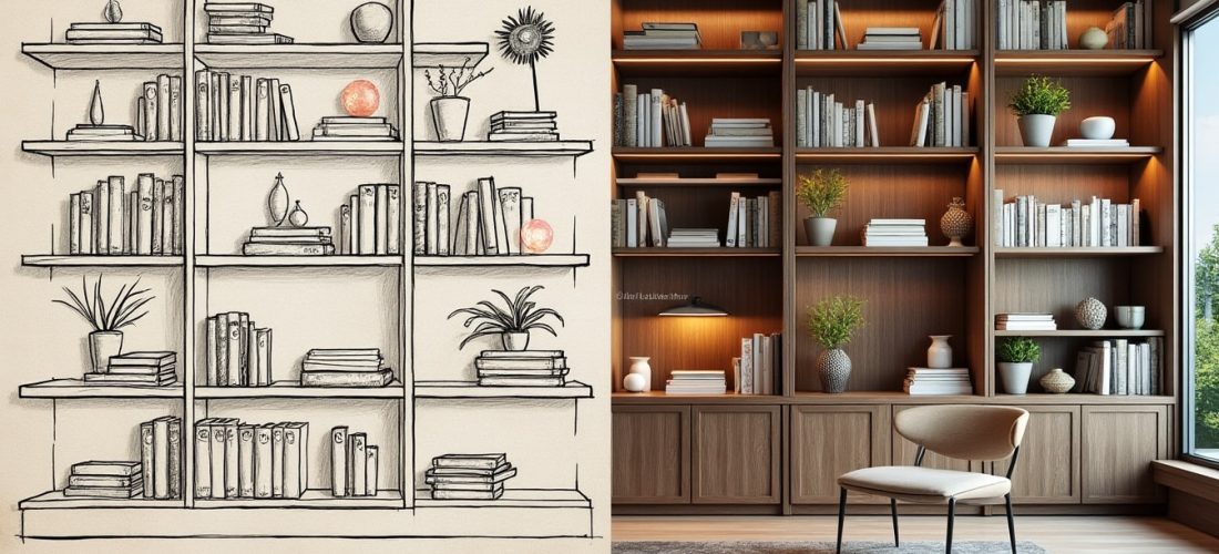 découvrez comment concevoir et réaliser une bibliothèque murale sur mesure, du croquis initial à l'installation finale. conseils, astuces et inspirations pour réussir votre projet diy.