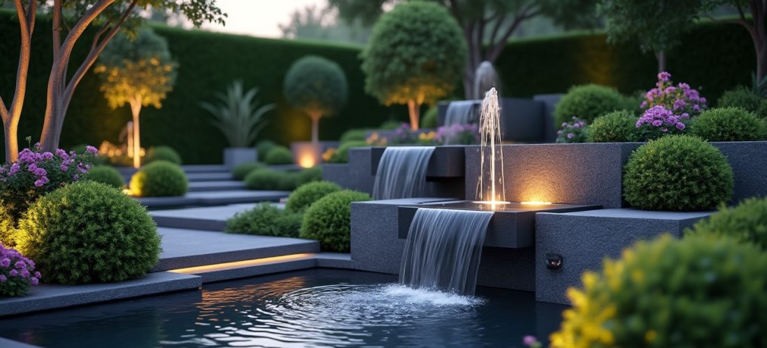 découvrez comment la domotique de jardin permet d'activer vos fontaines à distance pour un jardin moderne et connecté.