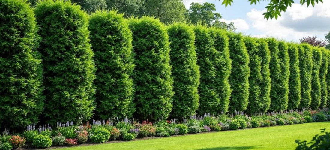 la haie de hêtres est une barrière naturelle efficace qui protège votre jardin des vents dominants, offrant ainsi un espace extérieur plus paisible et abrité.