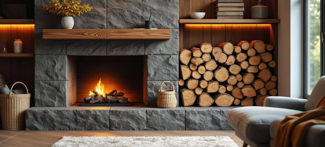 découvrez comment organiser efficacement le stockage de votre bois de chauffage près de la cheminée avec la niche à bois, alliant praticité et esthétique pour un intérieur chaleureux.