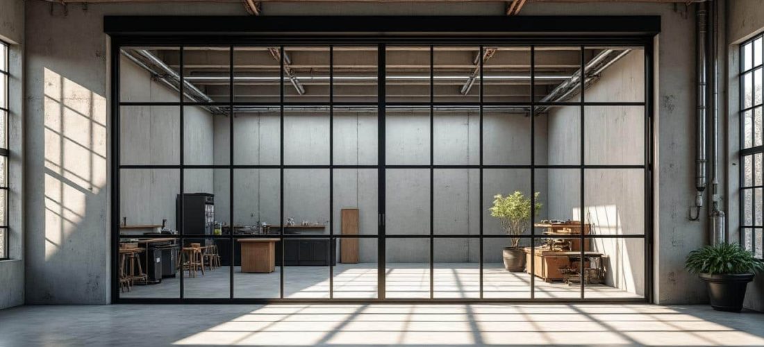 découvrez comment une verrière d'atelier sépare l'entrée tout en laissant passer la lumière naturelle pour un espace lumineux et accueillant.