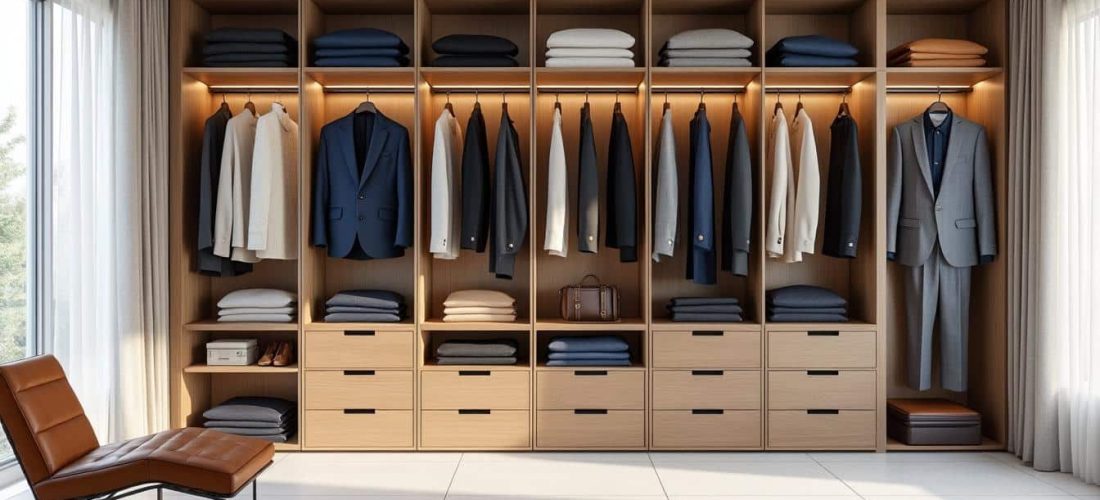 optimisez le rangement de vos vêtements et accessoires avec un dressing sur mesure, conçu pour allier fonctionnalité et esthétique.