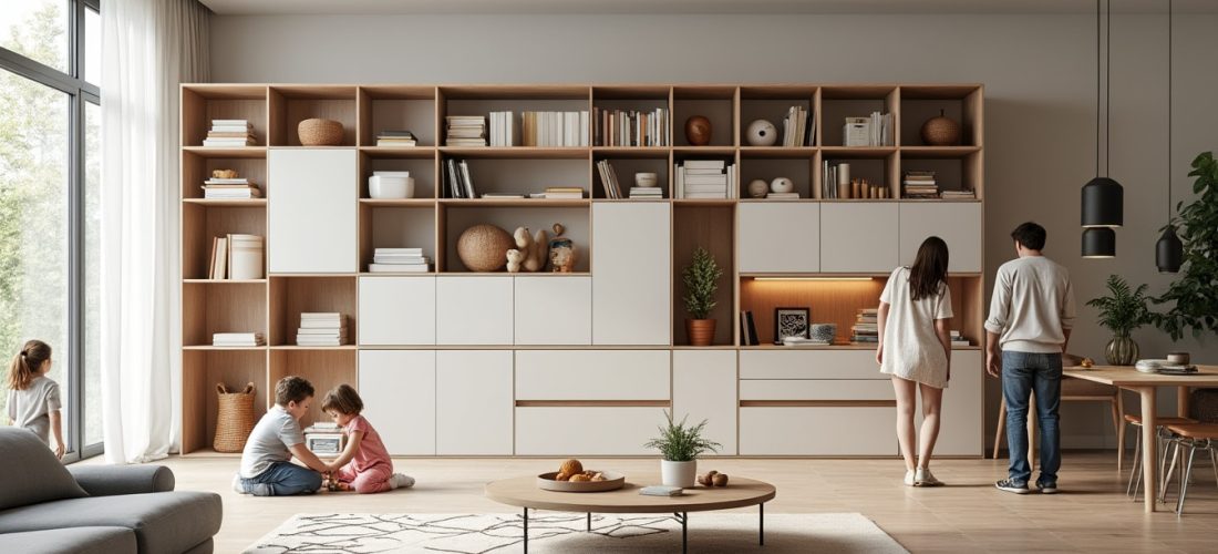 découvrez comment le rangement modulaire offre une solution flexible et évolutive pour s'adapter aux besoins changeants de votre famille.