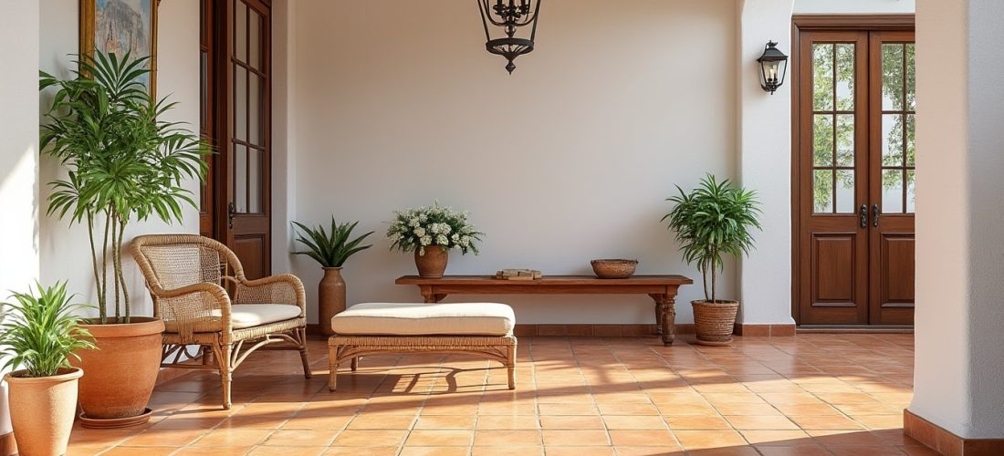 découvrez comment le style méditerranéen s'exprime à travers l'utilisation élégante de la terre cuite au sol, apportant chaleur et authenticité à votre intérieur.