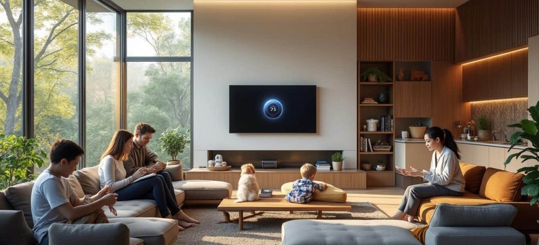 découvrez comment le thermostat connecté adapte automatiquement la température en apprenant les habitudes de vie des occupants pour un confort optimal et des économies d'énergie.