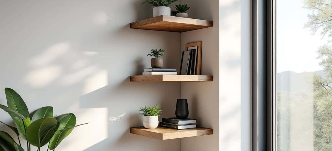 découvrez comment une étagère de coin transforme les angles morts de vos murs en espaces de rangement pratiques et esthétiques.
